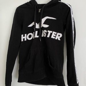 Hollister Black Zip Up Hoodie | Jacket | Size XS